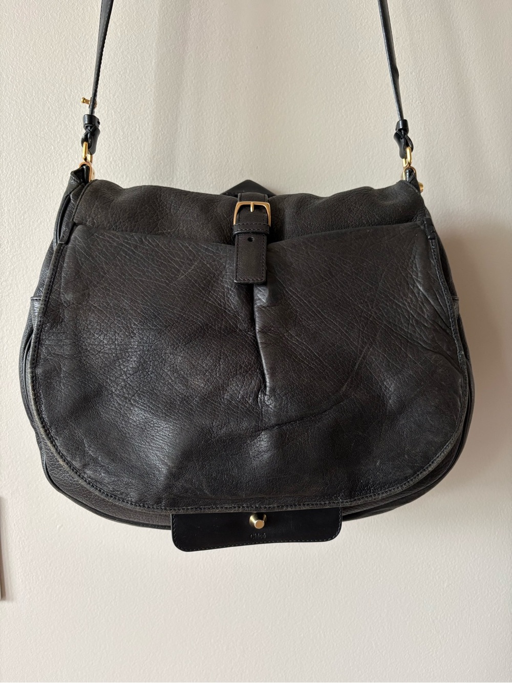 Chloe Black Pebbled Leather Mavis Shoulder Bag 02-10-51-5811 COA